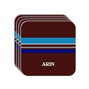 Personal Name Gift   ARIN Set of 4 Mini Mousepad Coasters (blue 