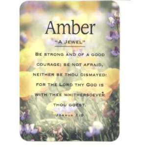   Meaning of Amber   Name Cards with Scripture   Pack of 3 Everything