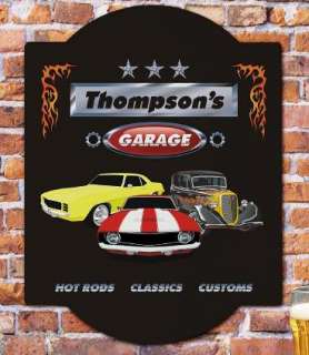 Classic Muscle Cars Camaro Street Hot Rod GARAGE Personalized SIGN 