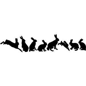   Oeil Black and White Silhouette Rabbits Bunnies