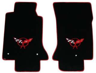 Lloyd FLOOR MATS Corvette C5   RED with RED BINDING  