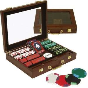   NexGen Poker Chip Set with Clear Top Solid Wood Case 
