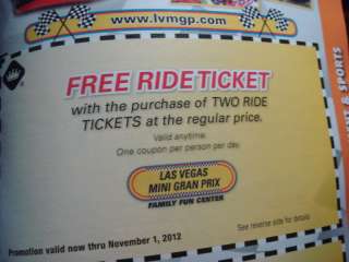 Mini Grand Prix Las Vegas Coupon FREE RIDE  