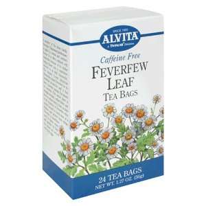  Alvita Tea Bags, Caffeine Free, Feverfew Leaf, 24 tea bags 