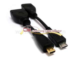 MOTO XOOM Micro HDMI Video & Micro USB OTG HOST CABLE  