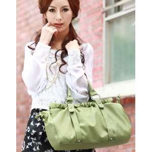   Bag Handbag Satchel Tote Fold Drawstring Women Lady Fashion New Green