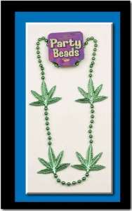 Adults Only Weed Pot marijuana necklace Beads New Orleans mardi gras 
