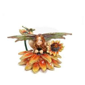  Sheila Wolk Chameleon Fairy Bejeweled Trinket Box 