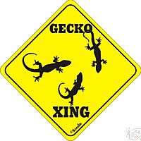 Gecko Xing Signs Reptile Lizard Crossing new  