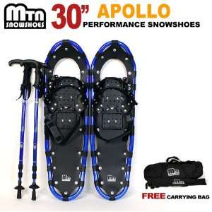   Kid Youth 30 BLUE Snowshoes with BLUE Nordic Walking Pole Free Bag