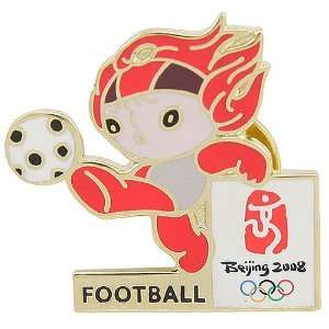  2008 Olympics Beijing Football Pin
