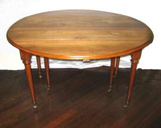 Dining Room Table Dropp leaves French Period Directoire Walnut Antique 