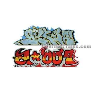 Blair Line N Scale Graffiti Decal Set #39 Gisk/Veegee (2 