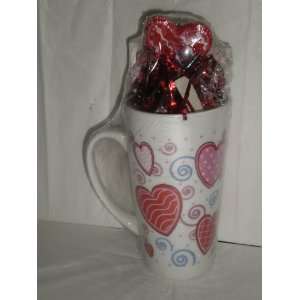   Heart Gift Mug with Clip Magnet and Grocery Note Pad