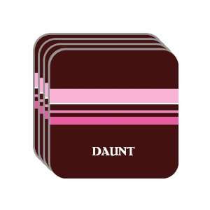 Personal Name Gift   DAUNT Set of 4 Mini Mousepad Coasters (pink 