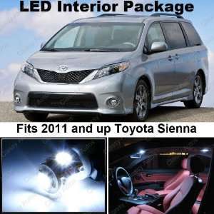  White LED Lights Interior Package Toyota Sienna (11 Pieces 