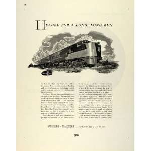   NY Baldwin Locomotive Works Train   Original Print Ad
