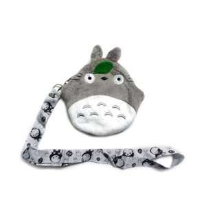    Totoro 4inch Coin Purse & Lanyard   Gray Totoro Toys & Games