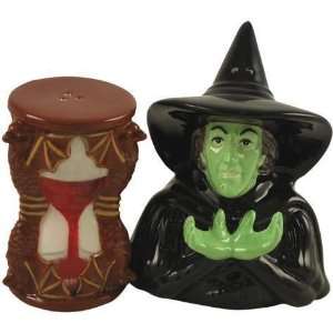  Wizard of Oz Wicked Witch & Hour Glass Salt & Pepper 