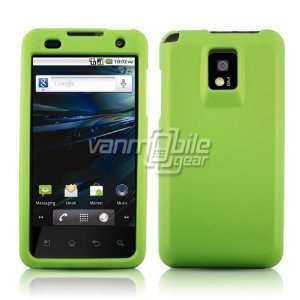Green Hard Rubberized 2 pc Case + Car Charger for the T Mobile LG G2x