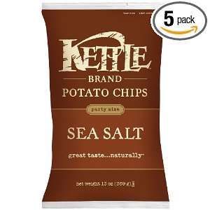 Kettle Chips Sea Salt Institutional, 13 Ounce (Pack of 5)  