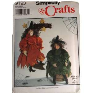  Simplicity 9193 Pattern Crafts 16 Witch Size One