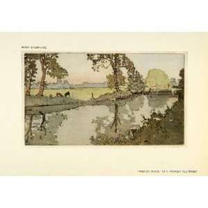   Artwork Wiston River Landscape   Original Color Print