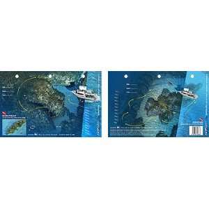  New Art to Media Underwater Waterproof 3D Dive Site Map 