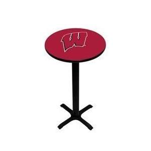 Wisconsin Badgers Pedestal Pub Table NCAA College Athletics Fan Shop 