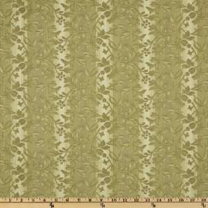  44 Wide Moda Wiscasset Floral Stripe Ivory Fabric By The 