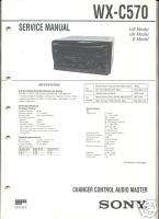 SONY WX C570 CD/CASSETTE SERVICE MANUAL Original  