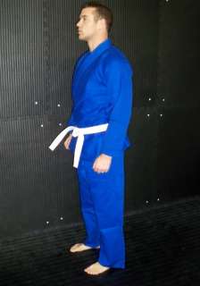 Blank Jiu Jitsu Gi BJJ Kimono Blue Light Weight A1  