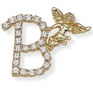  Initial Angel Goldtone Pin   InitialD Jewelry