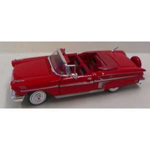   Scale Diecast 1958 Chevy Impala Convertible in Color Red Toys & Games
