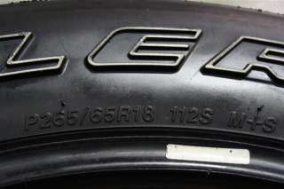 Bridgestone Dueler A/T RH S 265/65R18 Tires #B0491  