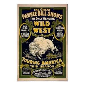  Pawnee Bill Shows Wild West Poster