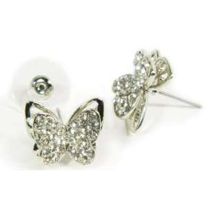   Butterfly Swarovski Crystal Stud Earring You Accessorize Jewelry