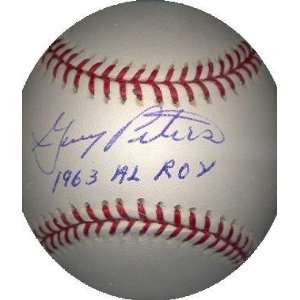 Gary Peters autographed Baseball inscribed 1963 AL ROY  