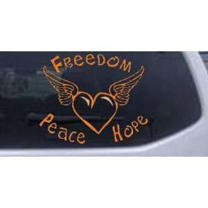  Freedom Peace Hope Heart With Wings Car Window Wall Laptop 