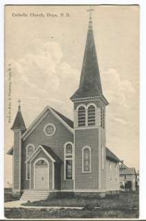 CATHOLIC CHURCH HOPE ND NORTH DAKOTA POSTCARD c 1910 S11 28S  