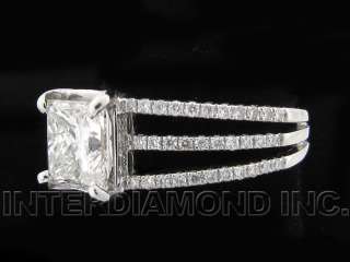 62 CTW PRINCESS CUT DIAMOND ENGAGEMENT RING 18KT  