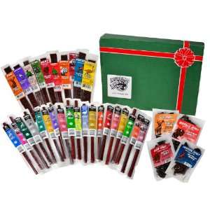Buffalo Bobs Wild Game Jerky 34 Piece Exotic Gift Pack (Contains Elk 