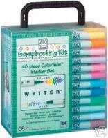 Set of 48 Zig Writers with Organizer 2 tips on each pen  