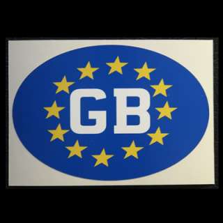 GB EURO STICKER for CAR CARAVAN TRAILER GB02  