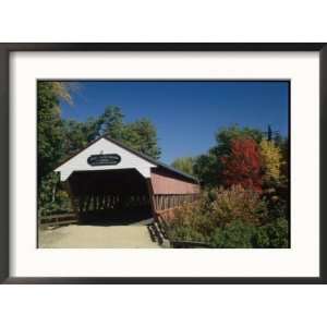 The Swift River Bridge, which was built in 1869 Framed Art 