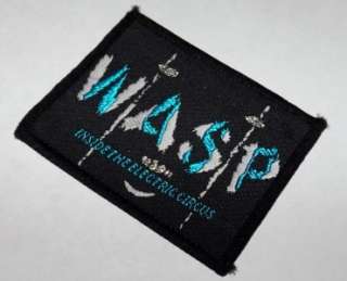 WASP Inside The Electric Circus Vintage Woven Sew On Patch 1980`s W.A 