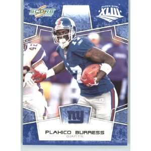  Limited Edition Super Bowl XLIII Blue Border # 205 Plaxico Burress 