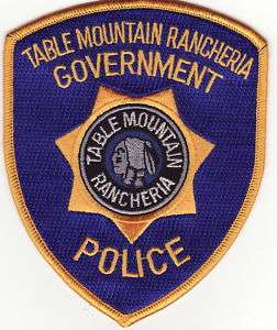 Table Mountain Rancheria California Tribal Police Patch  