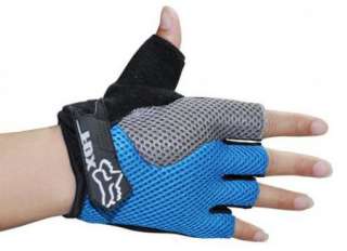 New Cycling Bicycle half finger gloves 3D Design BLUE  