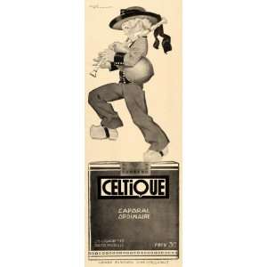   French Vintage Ad Celtique Cigarettes Rene Vincent   Original Print Ad